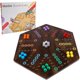 thumbnail image 1 of Juego de mesa de mármol NRZSSN Wahoo de madera de 20 pulgadas para 4-6 jugadores, 1 of 6