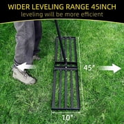 Colwelt 45 x 10 inch Heavy Duty Steel Garden Rake with Long Handle