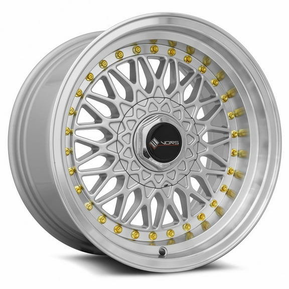 Vors VR3 4X100/4X114.3 20ET Silver Machine Lip Gold Rivet