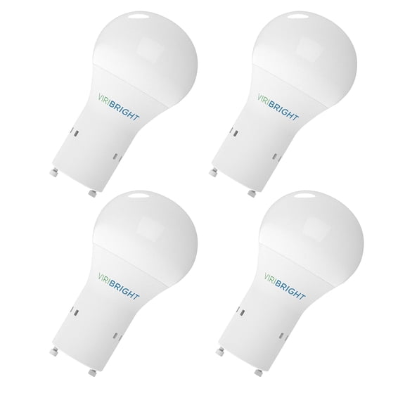 Viribright® A19 LED Bulb GU24 9W 800 Lumens Non-Dimmable 2700K Warm White,  (4 Pack)