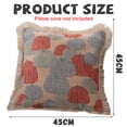 thumbnail image 5 of Fundas de almohadas para sofá, almohadas de algodón con volantes a rayas de 18 x 18 pulgadas para sala de estar, funda de almohada bohemia con cremallera o lindas almohadas para exteriores, 5 of 5