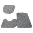 thumbnail image 1 of Dalazy 1/2/3/5 3pcs PU Quick-drying Bath Rug Set With Anti-slid Bottom Soft Texture Easy Cleaning PU Made Bathroom Grey 1 Pc, 1 of 6