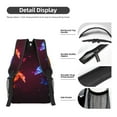 thumbnail image 4 of Yiaed Futuristic Red And Blue Bird Print School Backpack College Backpack Daypacks for Students High School Spacious and Durable Daypack for Work and Travel-One Size, 4 of 6