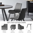 thumbnail image 4 of Round Dining Table Set, Mid Century Modern Round Dining Table 35 INCH, Leisure Coffee Table, Saving Space, 4 of 5