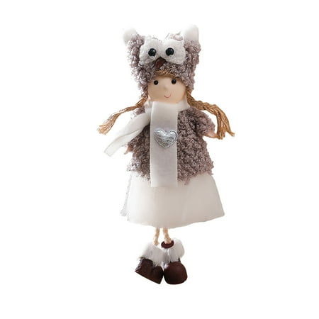 

KEUSN Christmas Net Yarn Cute Plush Angel Pendant Doll Gift Christmas Tree Pendant Pendant Accessories