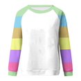 thumbnail image 5 of FAIWAD Chandail de Pâques pour Femmes Manches Longues Col Rond Tunique Hauts Graphique de Pâques chandail Blouse, 5 of 5