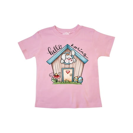 

Inktastic Hello Spring Birdhouse Gift Toddler Toddler Girl T-Shirt