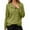 Green, variant on Women's Button Detail Knit Pullover Sweater Stand Collar Soft Loose Fit Long Sleeve Top Comfortable Casual Fall Winter Outfit