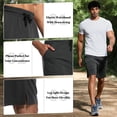 thumbnail image 3 of Cadmus Men's 9" Linerless Workout Shorts - Casual Loose Comfy Drawstring for Running Sports Athletic Gym with Pockets, 3 of 8