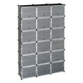 thumbnail image 4 of Ktaxon 36 Cubes 72 Pairs Modular Plastic Shoe Storage Cabinet Boxes Expandable 12 Tiers Shoe Rack Shelf Tower Stand Shoe Storage Organizer for Hallway Bedroom Closet Entryway Black, 4 of 12