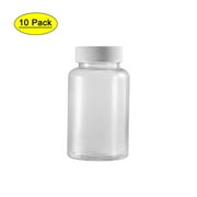 Uxcell Plastic 200ml/6.8 oz Wide Mouth Reagent Bottle, 10 Pack.