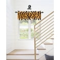 thumbnail image 6 of Kitchen Cafe Valance Curtain for Small Windows,Natural Tiger Skin Texture Rod Pocket Short Valances Wildlife Animals Striped Window Treatment Panel for Living Room/Bedroom/Bathroom,60x18in, 6 of 9
