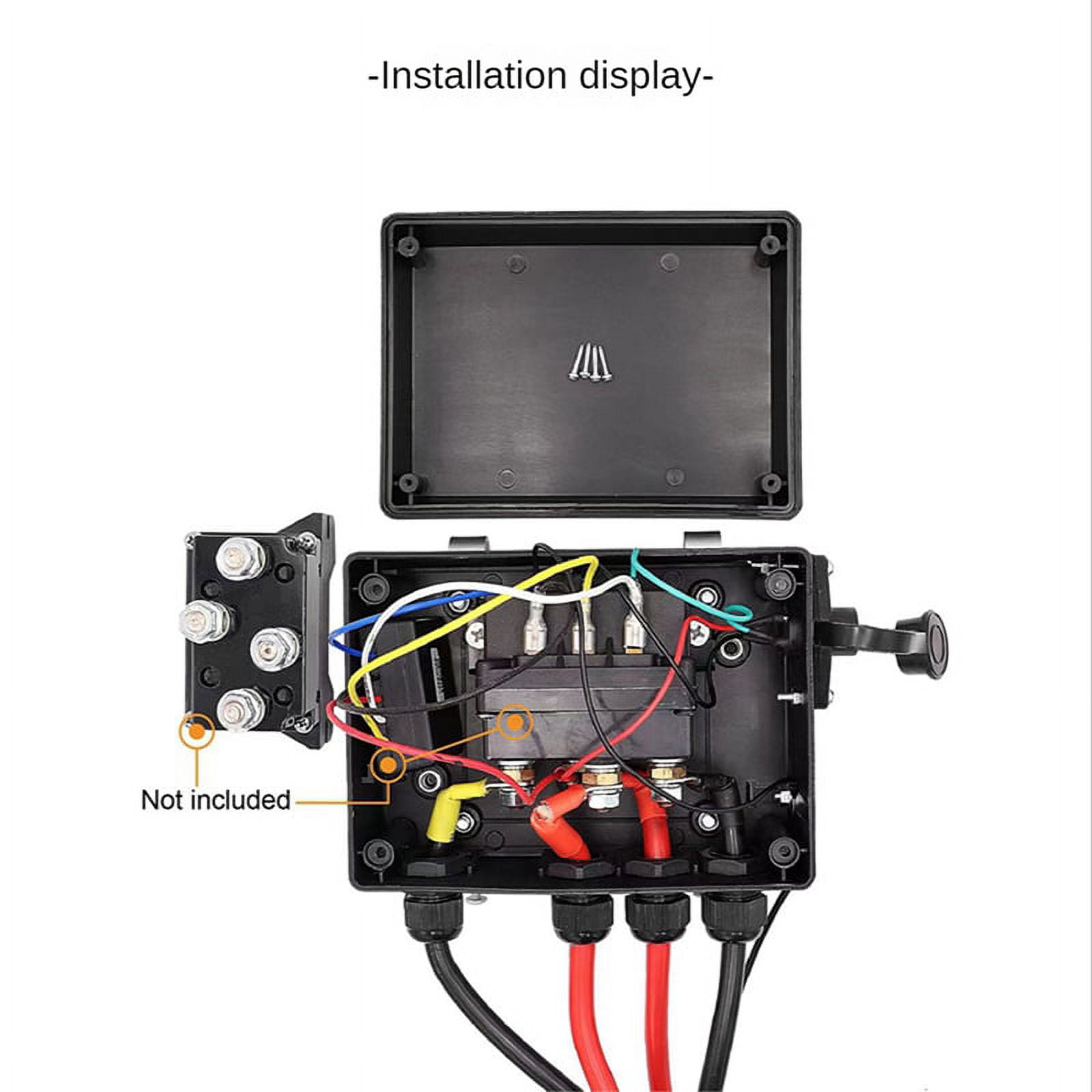 Universal Contactor Winch Control Solenoid Relay 12V 500A Winch Solenoid Relay 500A DC Switch 4WD ATV Control