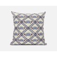 thumbnail image 2 of 16"x16" Cream Gray Brown Zippered Suede Geometric Throw Pillow, 2 of 3