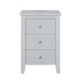 thumbnail image 3 of GZXS 3-Drawer Nightstand with USB & AC Outlets, White Wooden Bedside Table with Storage, Modern End Table for Bedroom, Dorm, Home Office, 18.11"L x 15.55"W x 25.98"H, 3 of 8