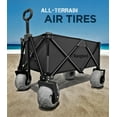 thumbnail image 7 of Rangland Beach Cart with Big Air Wheels for Sand - All Terrain Sand Wagon with Large Pneumatic Rubber Tires, Folding Design, Heavy-Duty Steel Frame (RX800, Black), 7 of 7
