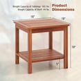 thumbnail image 3 of Gymax Table d'Appoint Adirondack d'Extérieur 2 Pcs pour Patio, Table d'Extrémité Carrée à 2 Niveaux, Table Basse Robuste, 3 of 9