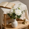 thumbnail image 5 of Artificial Chrysanthemum Flower Decor, Lifelike Fake Floral Arrangement for Garden and Indoor Display, Festive Home Ornament for Holiday and Celebration, Realistic Plastic Chrysanthemum, 18in, White, 5 of 6