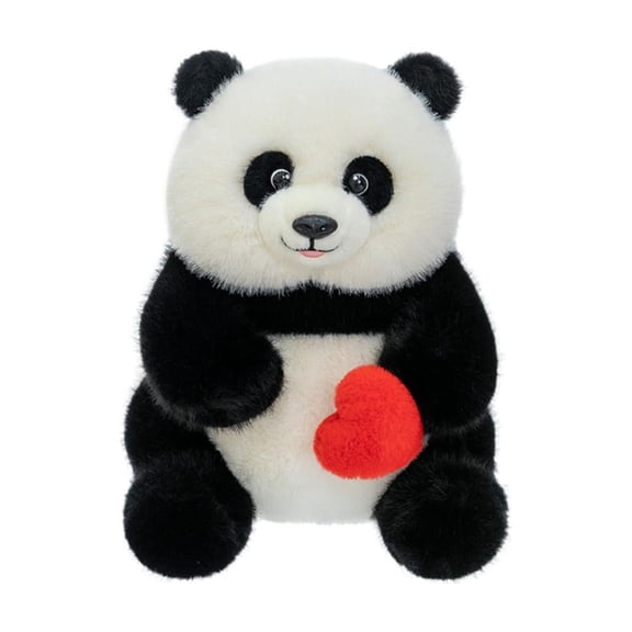 Wizlet 11in Panda Dolls with Love Heart , Soft Stuffed Plush Animal Toys Plushies Birthday Gifts for Her/Girlfriend Lover Mom Kids (White)