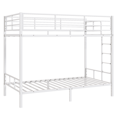 thumbnail image 6 of GZXS Twin Over Twin Size Bed Frame, Heavy Duty Metal Bed Frame with Ladder and Guardrail, No Box Spring Needed, White, 6 of 10