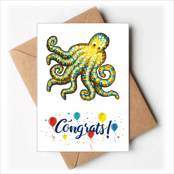 Octopus Vie Marine Dessin Animé Cartes de Mariage Félicitations Enveloppes de Voeux