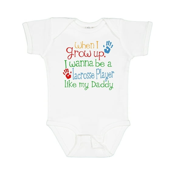Inktastic Lacrosse Player Like Daddy Boys or Girls Baby Bodysuit