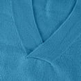 thumbnail image 6 of Womens Long Sleeve V Neck Sweaters 2025 Fall Casual Classic Soft Loose Fit Basic Pullover Jumper Top Winter Old Money Clothes Sky Blue XL, 6 of 6