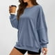thumbnail image 5 of Sudadera con capucha para mujer,Suéter de mujer con abertura y dobladillo de patchwork, manga larga, cuello redondo, poliéster, ropa informal, para uso doméstico y diario, sopatenor, 5 of 7