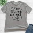 thumbnail image 2 of Kids 90% Angel Shirt, Youth Kids Boy Girl T-Shirt, Cute Shirt, Sweet Shirt, Daughter Tee, Sweetheart Tee, Dark Heather Gray, X-Large, 2 of 4