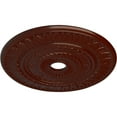 thumbnail image 3 of Ekena Millwork 26 3/4"OD x 3 5/8"ID x 1 1/8"P Leaf Ceiling Medallion (Fits Canopies up to 3 5/8"), Hand-Painted Brushed Mahogany, 3 of 5