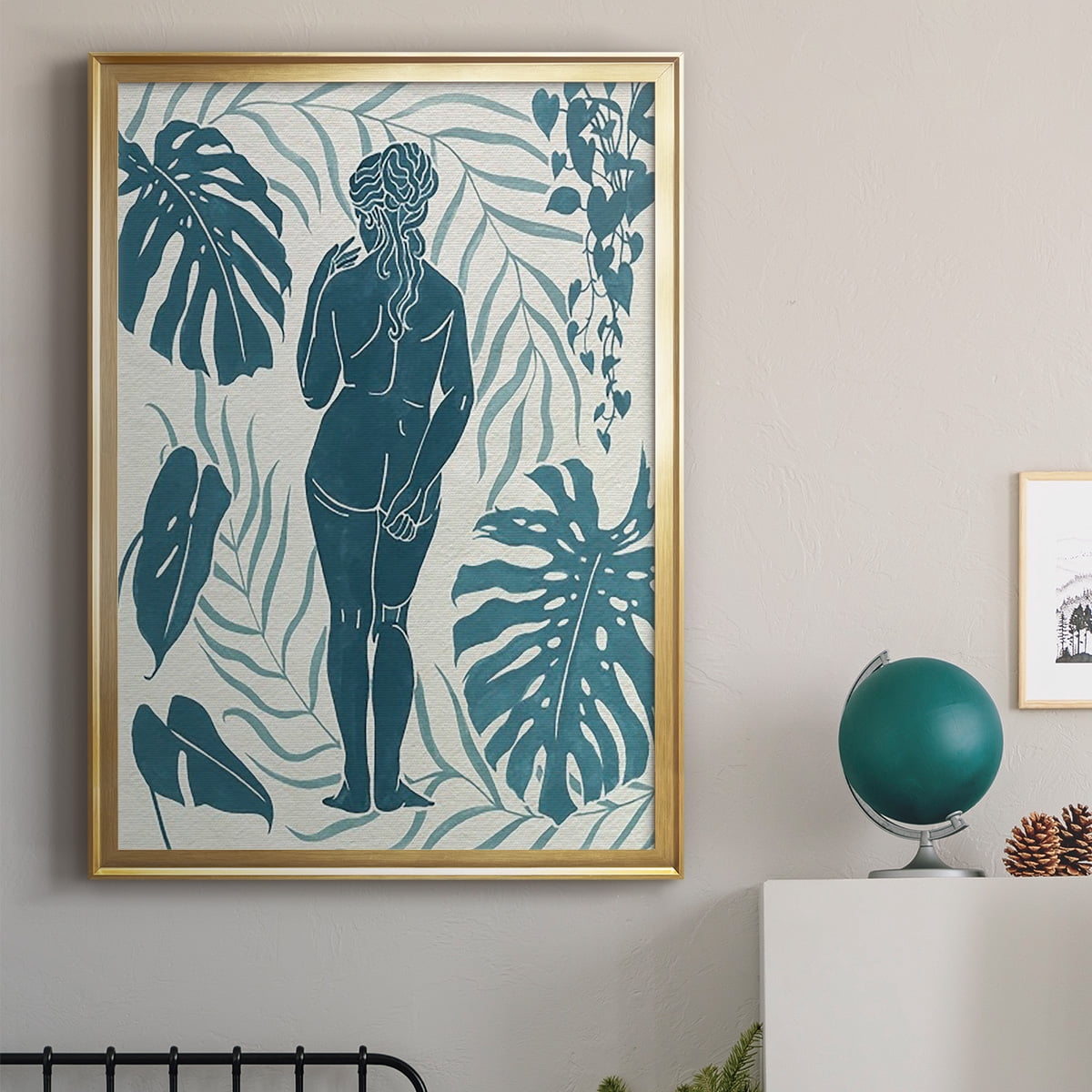 Moon Gazer III Premium Framed Print, in Gold, Black, or Silver - Ready to Hang
