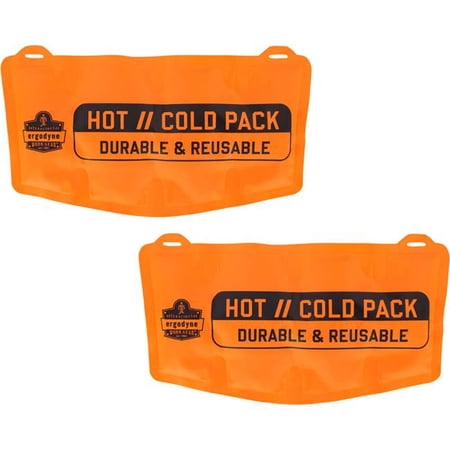 Ergodyne B3159266 ProFlex 6275 Reusable Hot & Cold Replacement, Orange - Pack of 2