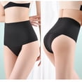 thumbnail image 2 of Timoontee Women's Seamless High Waist Tummy Control Panties Shorts Slimming Body Shaper Thong Underwear Briefs Intimates Shapewear Black L, 2 of 5
