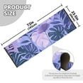 thumbnail image 3 of Purple Lotus Leaf Bedroom Runner Rug 2'x 6' Non Slip Carpet Indoor Home Area Rug Living Room, 3 of 8