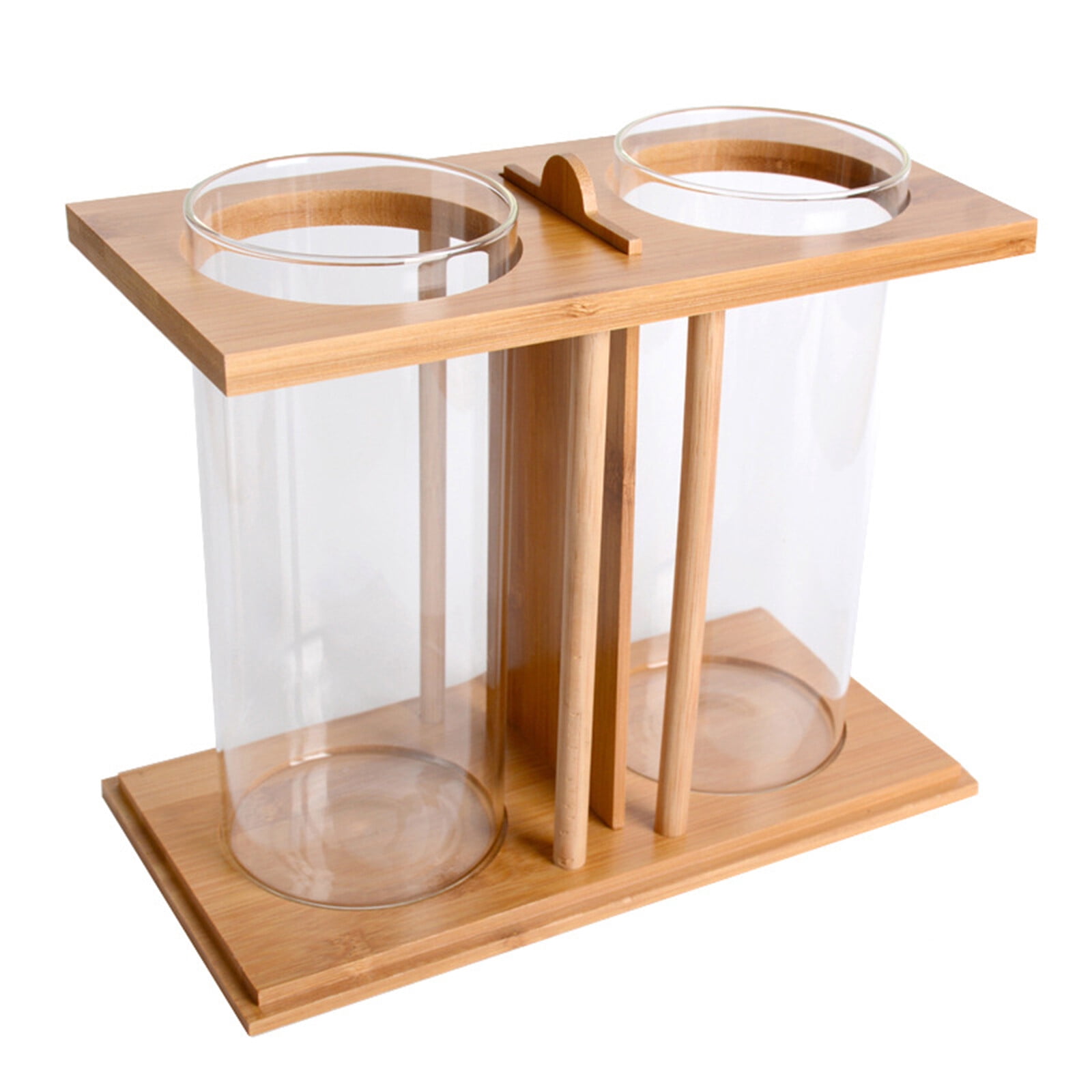 Desktop Mini Fish Tank, Desktop Fish Tank with Double-cylinder, Mini Fish Tank with LED Light