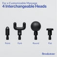 thumbnail image 3 of Brookstone Deep Tissue Extended Handle Massage Gun for Pain Relief & Muscle Recovery in Hard to Reach Places  with 6-Speed Percussion Massager, 4 Heads with Adjustable Speed UPTO 3200 RPM, 3 of 10