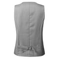thumbnail image 3 of Bcfgryg Me's V Neck Suit Casual Single Coat Slim Fit Vest Wedding Groom Man Dress Casual Business Suit Formal Suit Mens Coats Gray L, 3 of 3