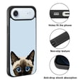 thumbnail image 2 of WIRESTER Shockproof Soft Rubber Cover Case for Apple iPhone 17 Air 6.6" 2025, Animal Siamese Kitten Cat On Pale Aqua Background, 2 of 5