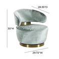 thumbnail image 5 of TOV Furniture Austin Robins Egg Blue Velvet Swivel Chair with Brass Base, 5 of 6