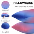 thumbnail image 5 of Throw Pillow Covers 26x26 Inch Set of 2, Pink Blue Ombre Waterproof Outdoor Pillow Covers, Modern Abstract Art Aesthetics Decorative Cushion Pillowcases for Couch, Sofa, Bed, Garden, Patio, 5 of 9