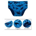thumbnail image 3 of HWJAD 2-10 Years Little Boys Shark Briefs Toddler Kids Underwear Soft Cotton Dinosaur Undies (Pack of 3), 3 of 6