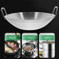 thumbnail image 5 of OUNONA Stainless Steel Non-Stick Wok Pan, , Kitchen Cookware with Even Heat Distribution for Cooking, 5 of 6