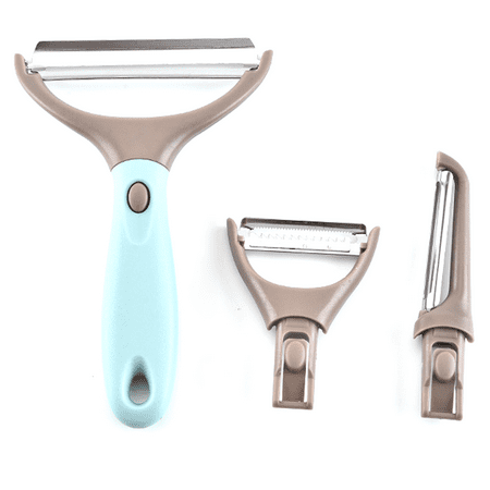 

Vegetable Stainless Steel Cabbage Carrot Potato Multifunctional Veggie Fruit Peeler Set of 3 Stainless