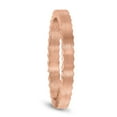 thumbnail image 2 of SZUL Women's 2MM Matte Finish Jagged Edge Crown Wedding Band in 14K Rose Gold, 2 of 4