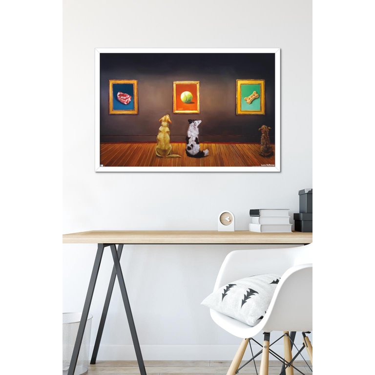 Lucia Heffernan Art - Dog Museum Wall Poster, 22.375" x 34" Framed
