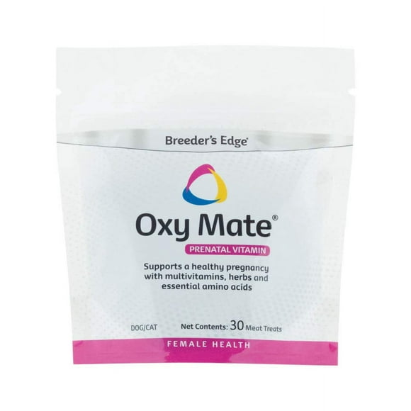 Breeder's Edge Oxy Mate Prenatal Supplement - 30ct Meat Treats for Dogs and Cats