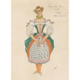 thumbnail image 3 of Alexander Yakovlevich Golovin 14x18 Black Modern Framed Museum Art Print Titled - Costume Design for the May Queen Iv, 3 of 5
