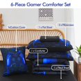 thumbnail image 3 of Set de juego Bed in A Bag PERFEMET, tamaño doble, 6 piezas, azul, 3 of 7