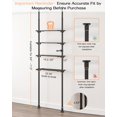 thumbnail image 2 of Adjustable Over The Toilet Storage Shelf, 4-Tier Ample Over Toilet Bathroom Organizer and Storage,Tension Mounted Above Toilet Storage Cabinet for Versatility, Fits 64-113 Inch Heights, Black, 2 of 12