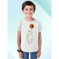 thumbnail image 3 of Ghost With Balloon Pumpkin Halloween Outfit Shirt Youth T-shirt, L, White, 3 of 6